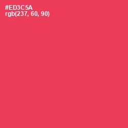 #ED3C5A - Radical Red Color Image
