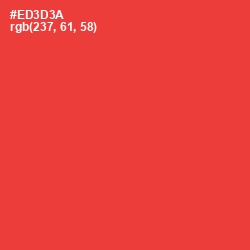 #ED3D3A - Red Orange Color Image