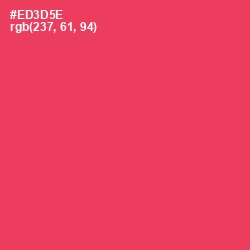 #ED3D5E - Radical Red Color Image