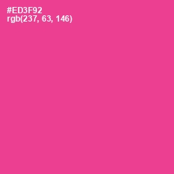 #ED3F92 - Wild Strawberry Color Image