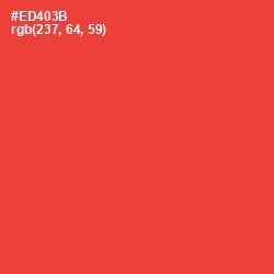 #ED403B - Cinnabar Color Image