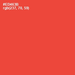 #ED463B - Cinnabar Color Image