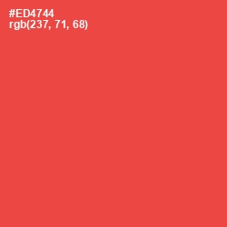 #ED4744 - Sunset Orange Color Image