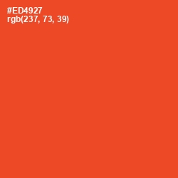 #ED4927 - Pomegranate Color Image