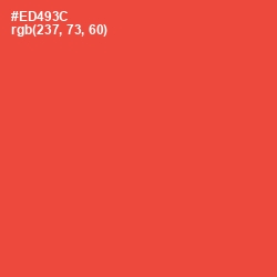 #ED493C - Cinnabar Color Image