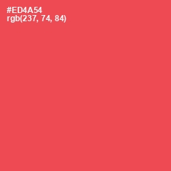 #ED4A54 - Sunset Orange Color Image