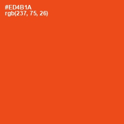 #ED4B1A - Trinidad Color Image