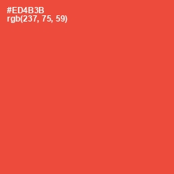 #ED4B3B - Cinnabar Color Image