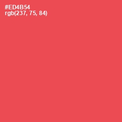 #ED4B54 - Sunset Orange Color Image