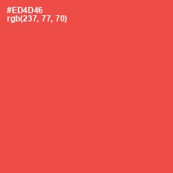 #ED4D46 - Sunset Orange Color Image