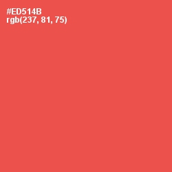 #ED514B - Sunset Orange Color Image