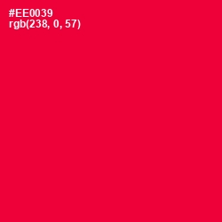 #EE0039 - Red Ribbon Color Image