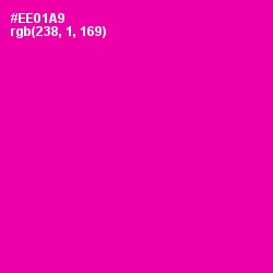 #EE01A9 - Hollywood Cerise Color Image
