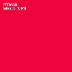 #EE033D - Red Ribbon Color Image