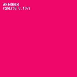 #EE066B - Rose Color Image