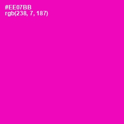 #EE07BB - Hollywood Cerise Color Image