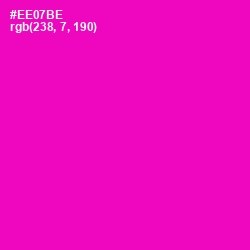 #EE07BE - Hollywood Cerise Color Image