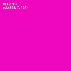#EE07BF - Hollywood Cerise Color Image