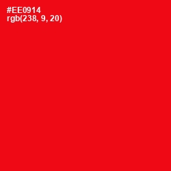 #EE0914 - Red Color Image