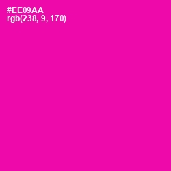#EE09AA - Hollywood Cerise Color Image