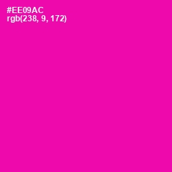#EE09AC - Hollywood Cerise Color Image