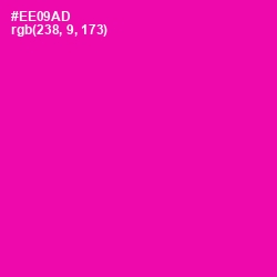 #EE09AD - Hollywood Cerise Color Image