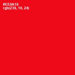 #EE0A18 - Red Color Image