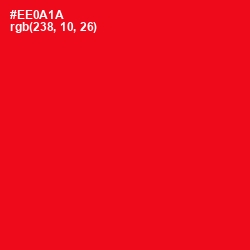 #EE0A1A - Red Color Image