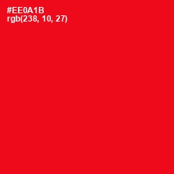 #EE0A1B - Red Color Image