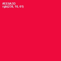 #EE0A3D - Red Ribbon Color Image