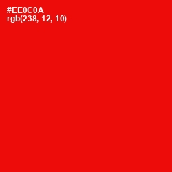 #EE0C0A - Red Color Image
