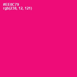 #EE0C79 - Rose Color Image