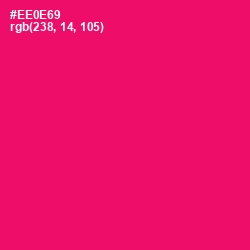 #EE0E69 - Rose Color Image