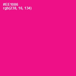 #EE1086 - Hollywood Cerise Color Image