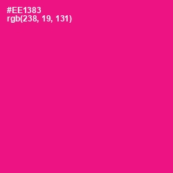 #EE1383 - Hollywood Cerise Color Image