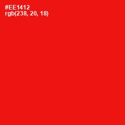 #EE1412 - Red Color Image