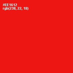 #EE1612 - Red Color Image