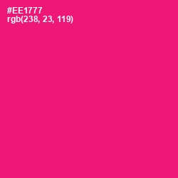 #EE1777 - Rose Color Image