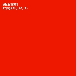 #EE1801 - Red Color Image