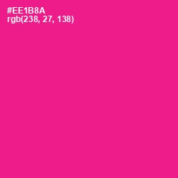 #EE1B8A - Cerise Color Image