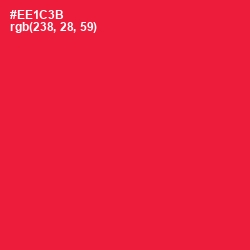 #EE1C3B - Red Ribbon Color Image