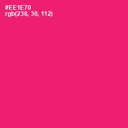 #EE1E70 - Rose Color Image