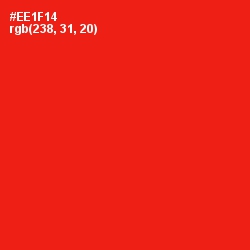 #EE1F14 - Red Color Image