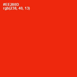 #EE280D - Scarlet Color Image