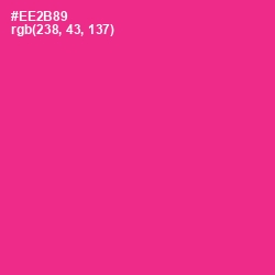 #EE2B89 - Wild Strawberry Color Image