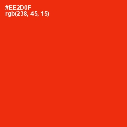 #EE2D0F - Scarlet Color Image