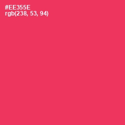 #EE355E - Radical Red Color Image