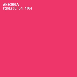 #EE366A - Cerise Red Color Image