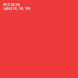 #EE3A3A - Red Orange Color Image