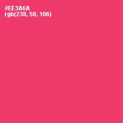 #EE3A6A - Cerise Red Color Image